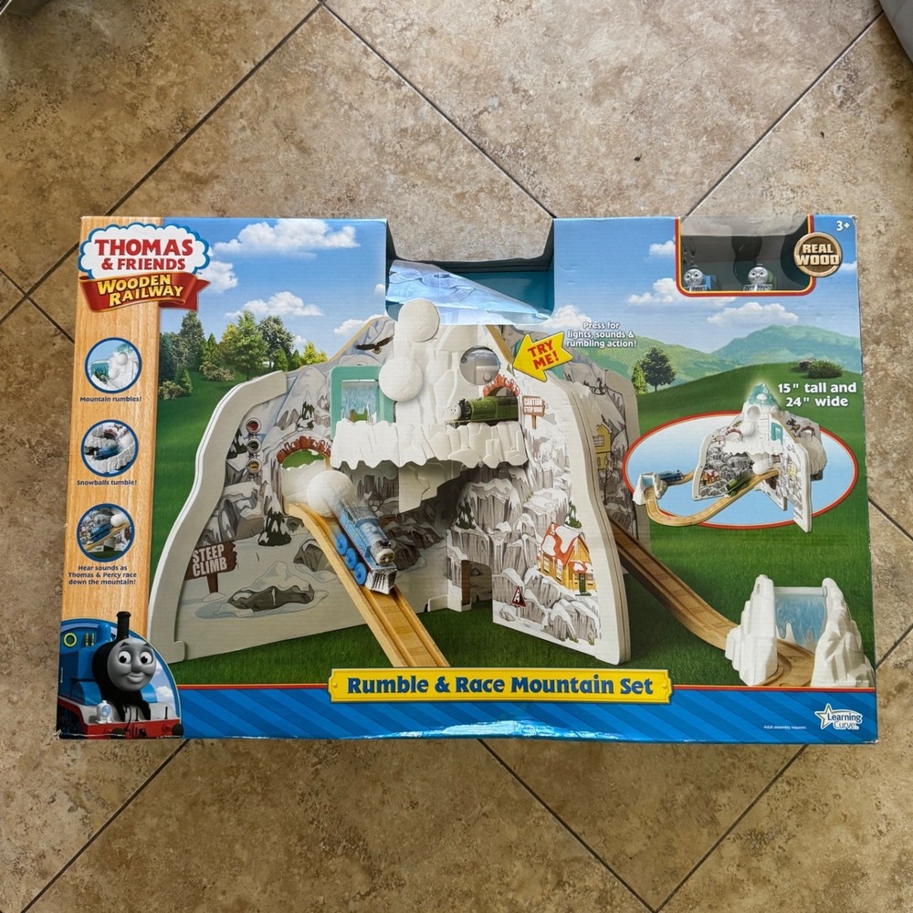 Thomas & Friends Wooden Railway Rumble & Race Mountain Set Learning Curve Wood